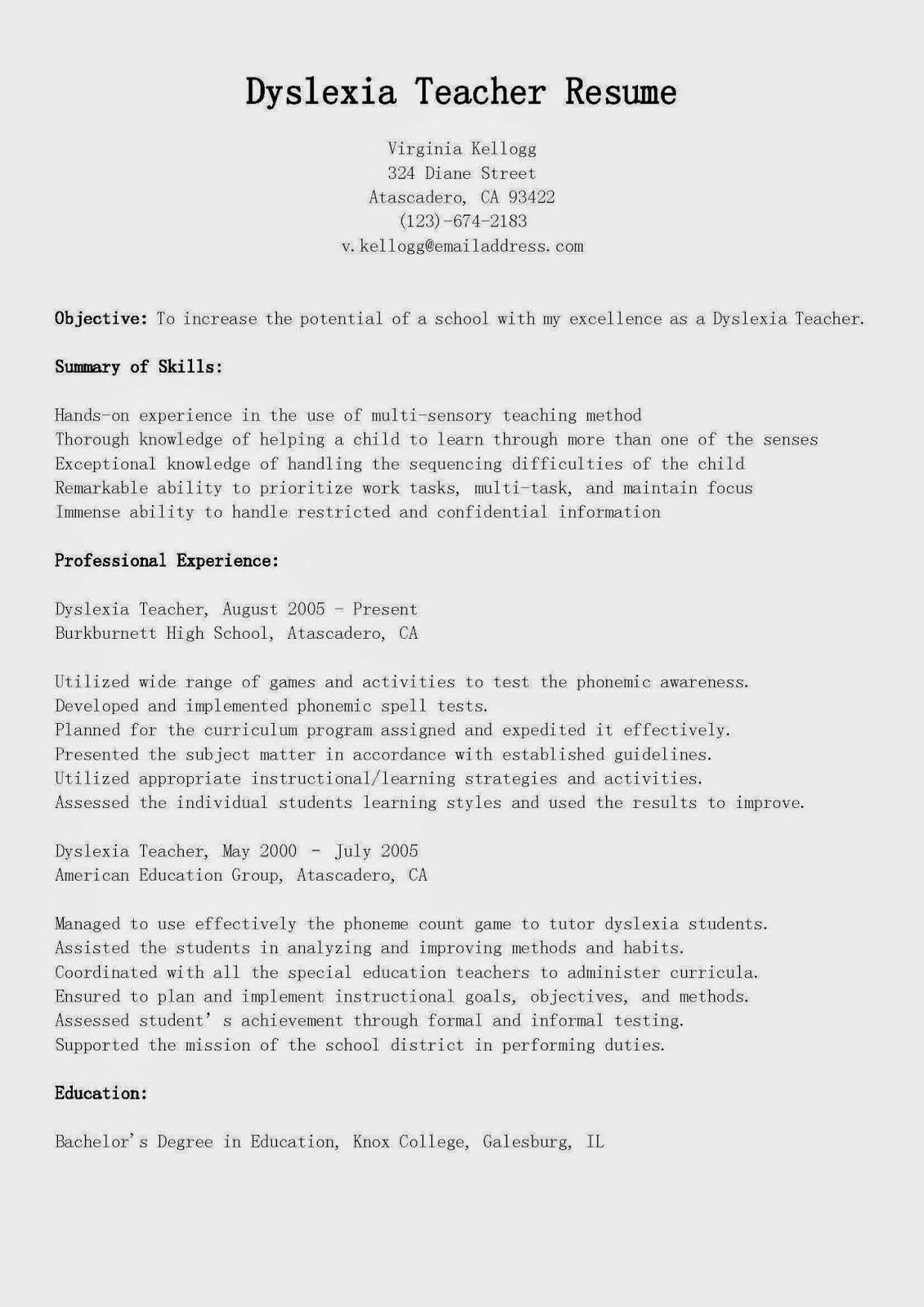 Tefl cover letter template